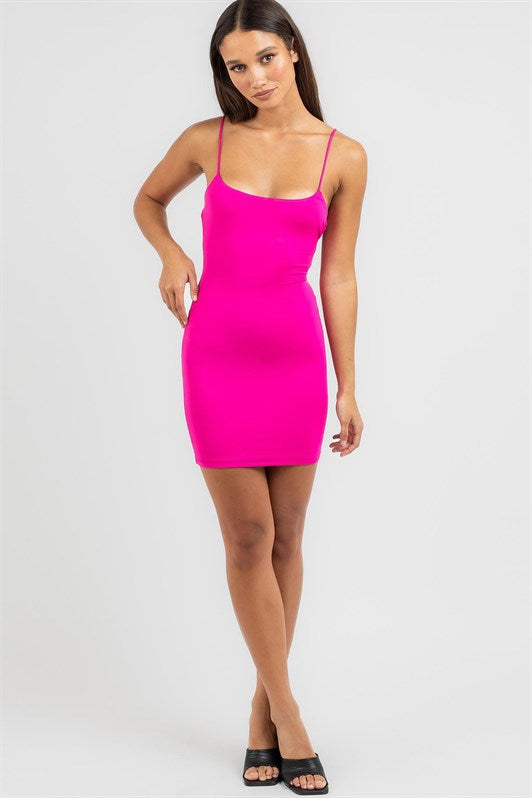 MDX Fuchsia Mini Basic Women's Dress with Straps MG1711 - Louisville