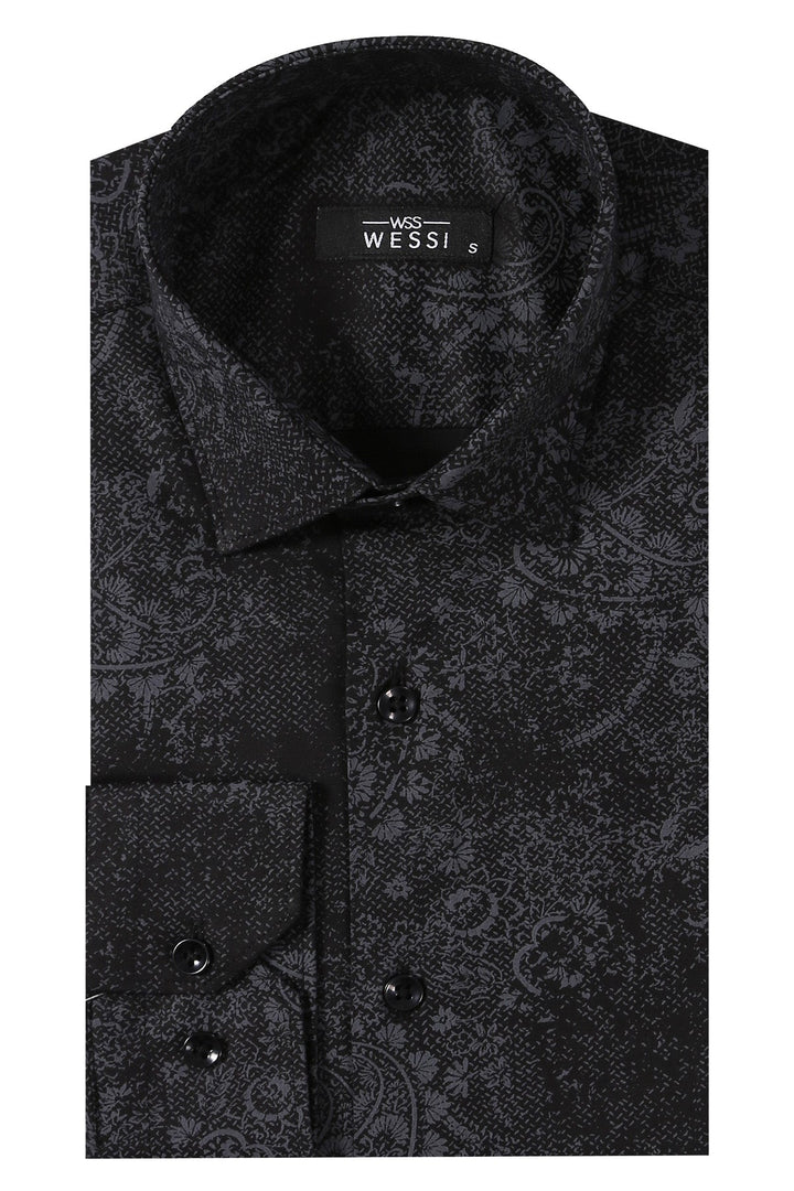 WSS Floral Black Shirt  - Singen