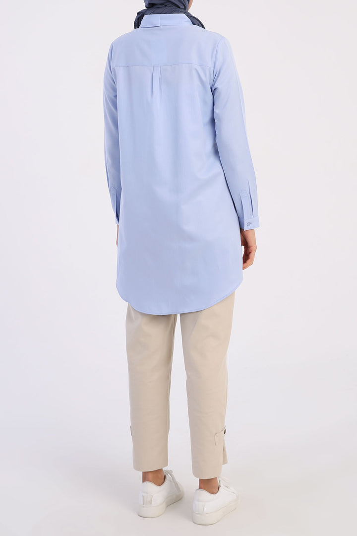 تي شيرت TLD للسيدات Allday Blue Hidden Snap Tunic - Düsseldorf