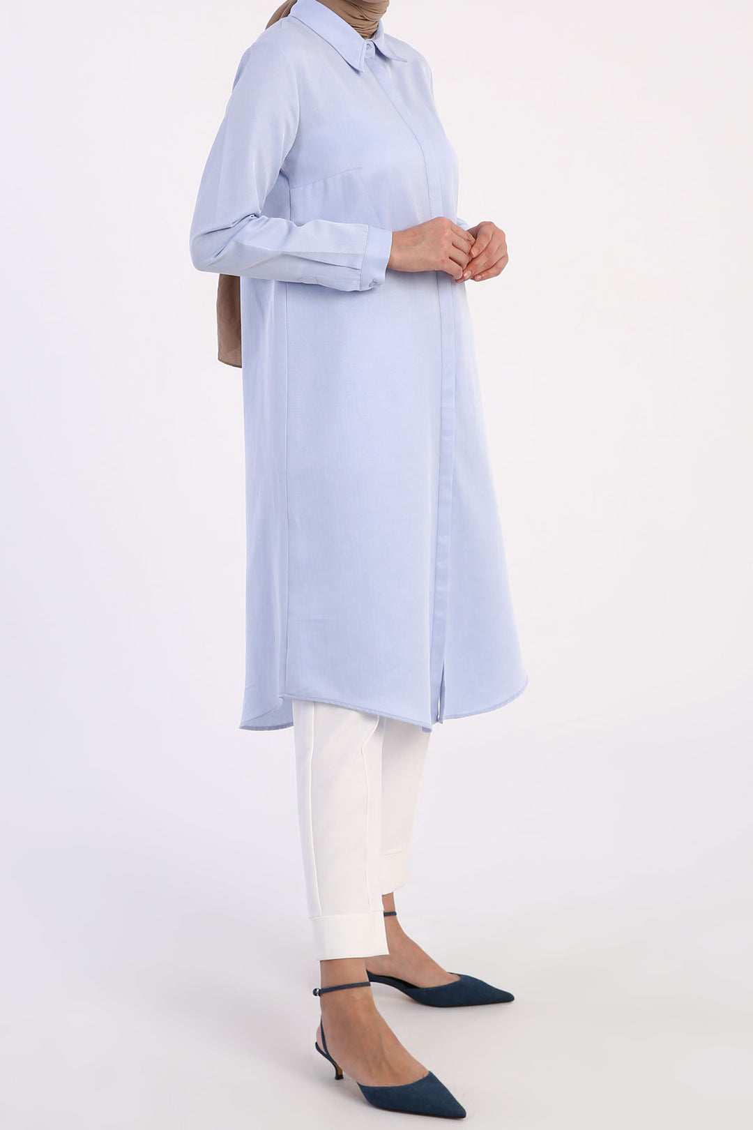 TLD Women Allday Blue Secret Explosive Long Shirt - Ensenada