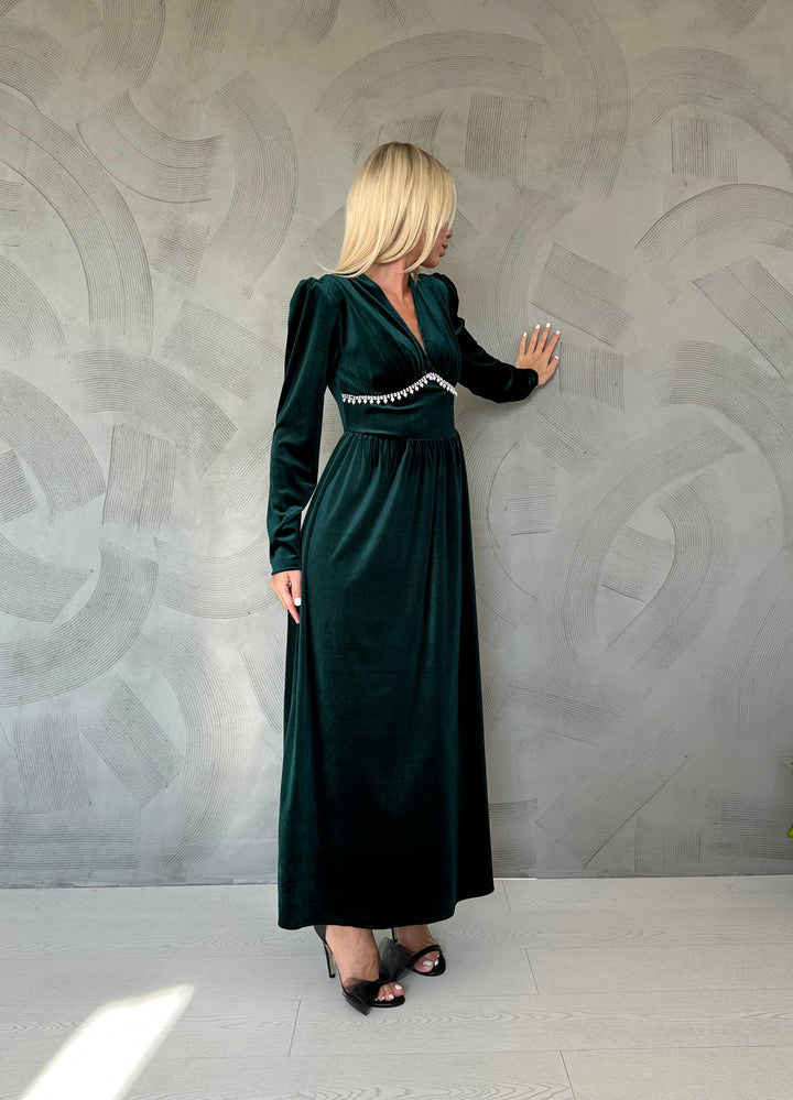 Els Openwire Stone Dress - Emerald - Melitopol