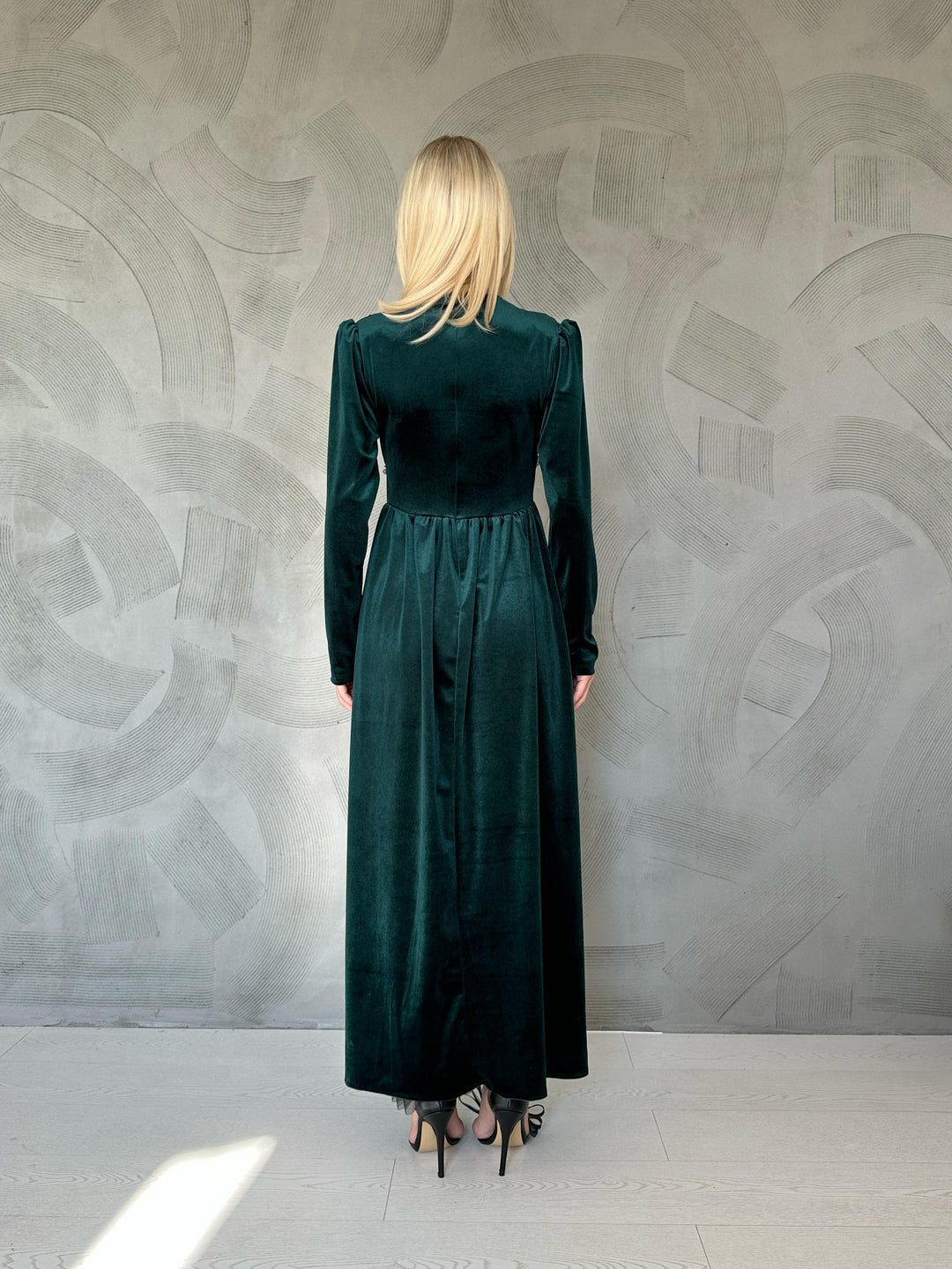 Els Openwire Stone Dress - Emerald - Melitopol