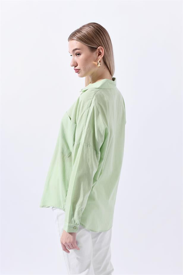 RYN Wholesale Oversize Pocket Shirt Mint - Morgan Hill