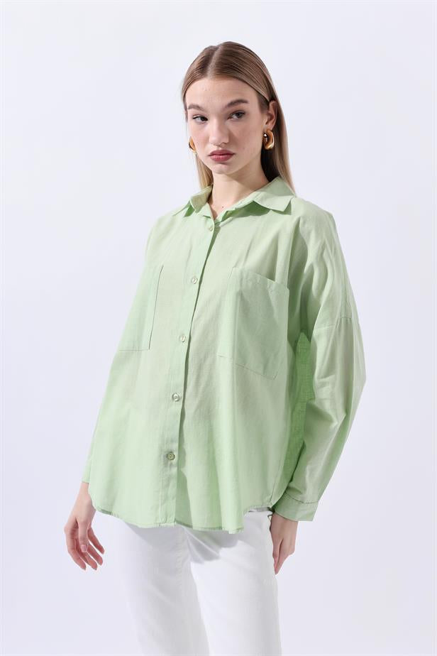 RYN Wholesale Oversize Pocket Shirt Mint - Morgan Hill