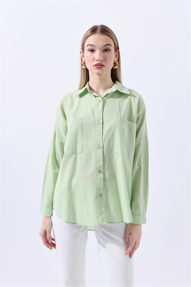 RYN Wholesale Oversize Pocket Shirt Mint - Morgan Hill