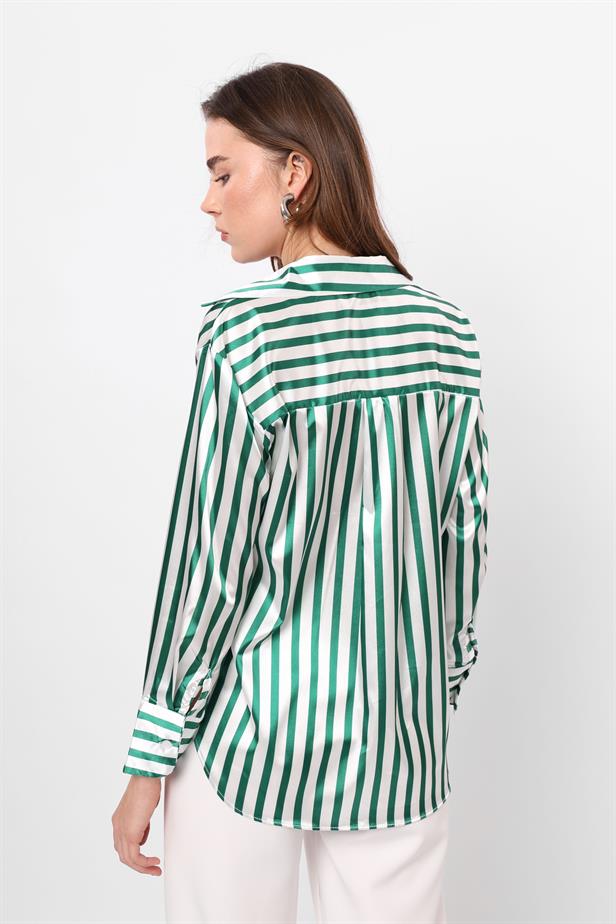 RYN Wholesale Striped Shirt Green - Lage