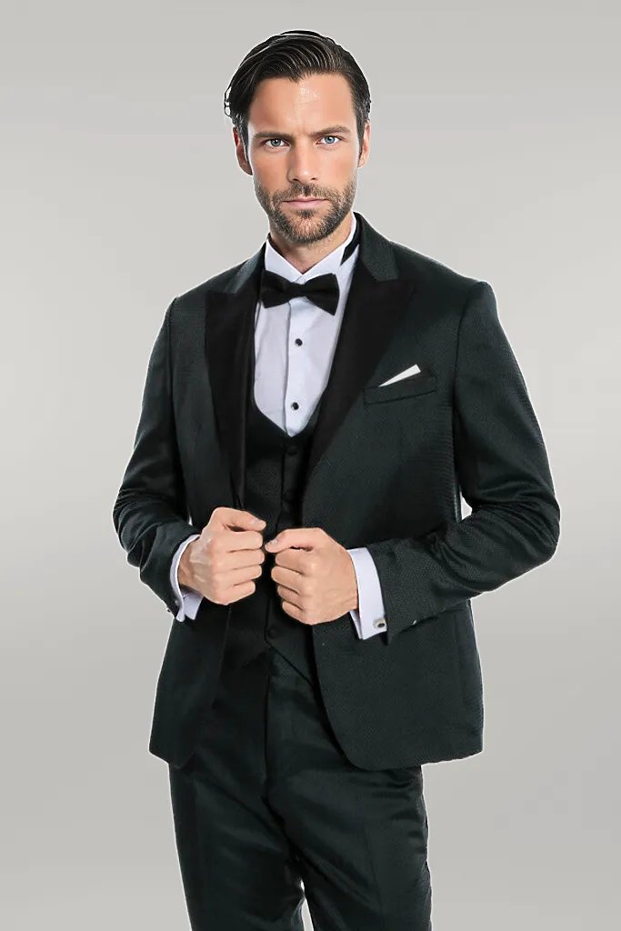 WSS Green Modeled Lapel Tuxedo  - Singen