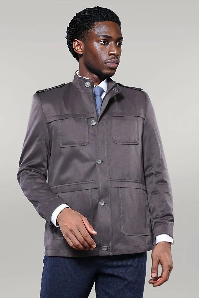 WSS Grey Men's Coat Jacket - Singen