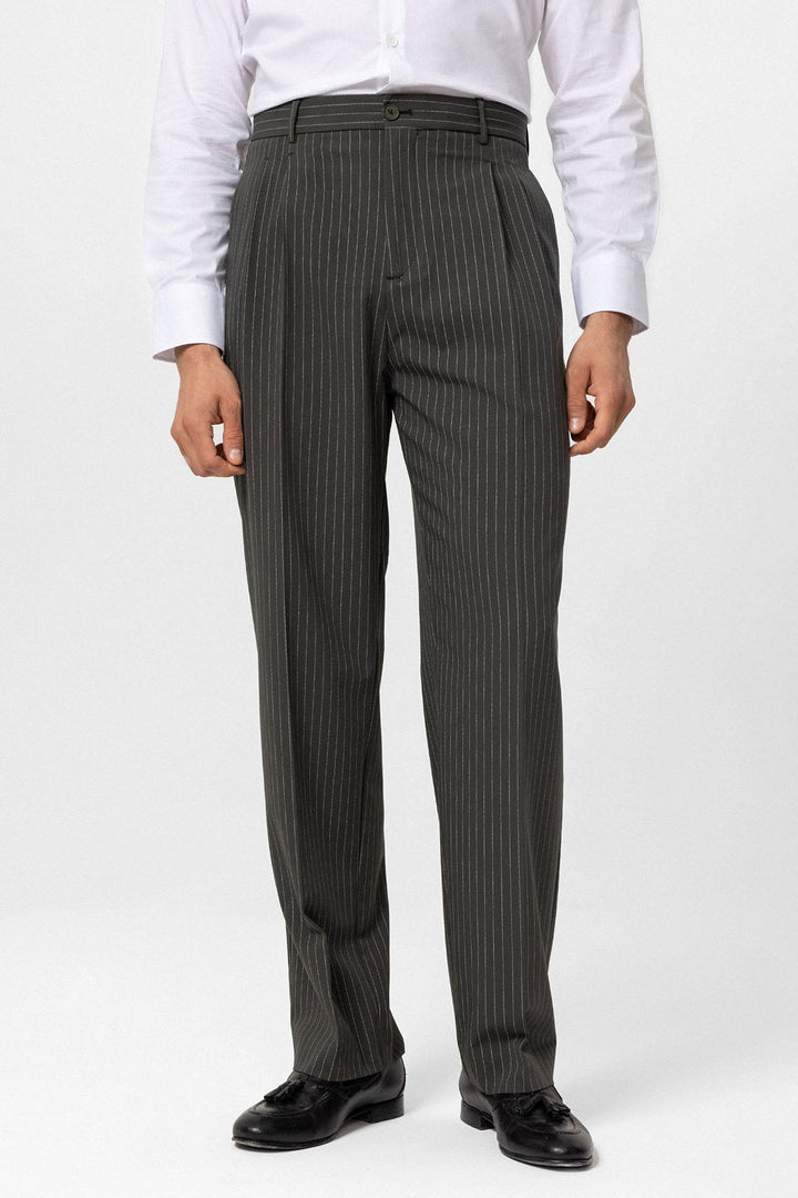 ANT High Waist Relax Fit Striped Men's Pants - Acharnés