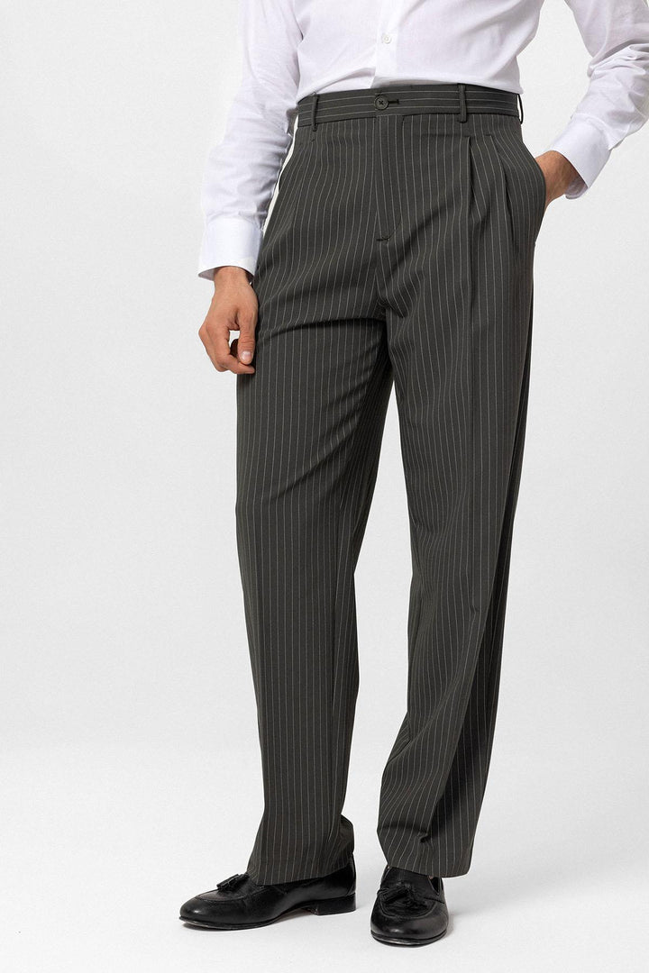 ANT High Waist Relax Fit Striped Men's Pants - Acharnés