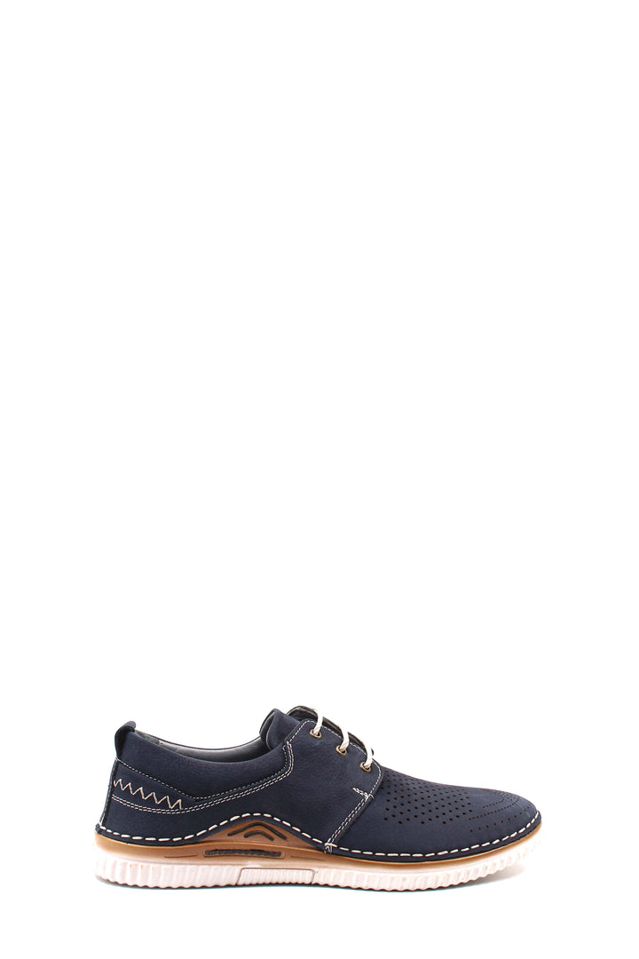 FST Genuine Leather Men's Casual Shoes 662MA46 Navy Nubuck - Massa