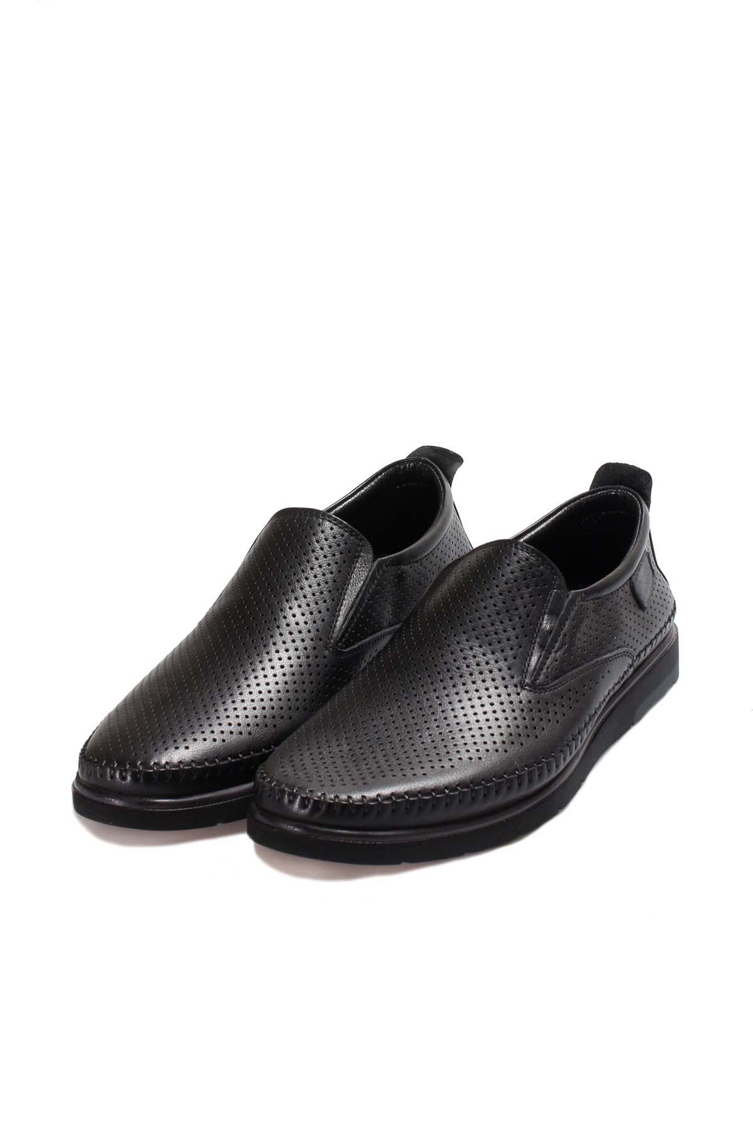 FST Genuine Leather Men's Casual Shoes 711MA07LZR Black - Suhl