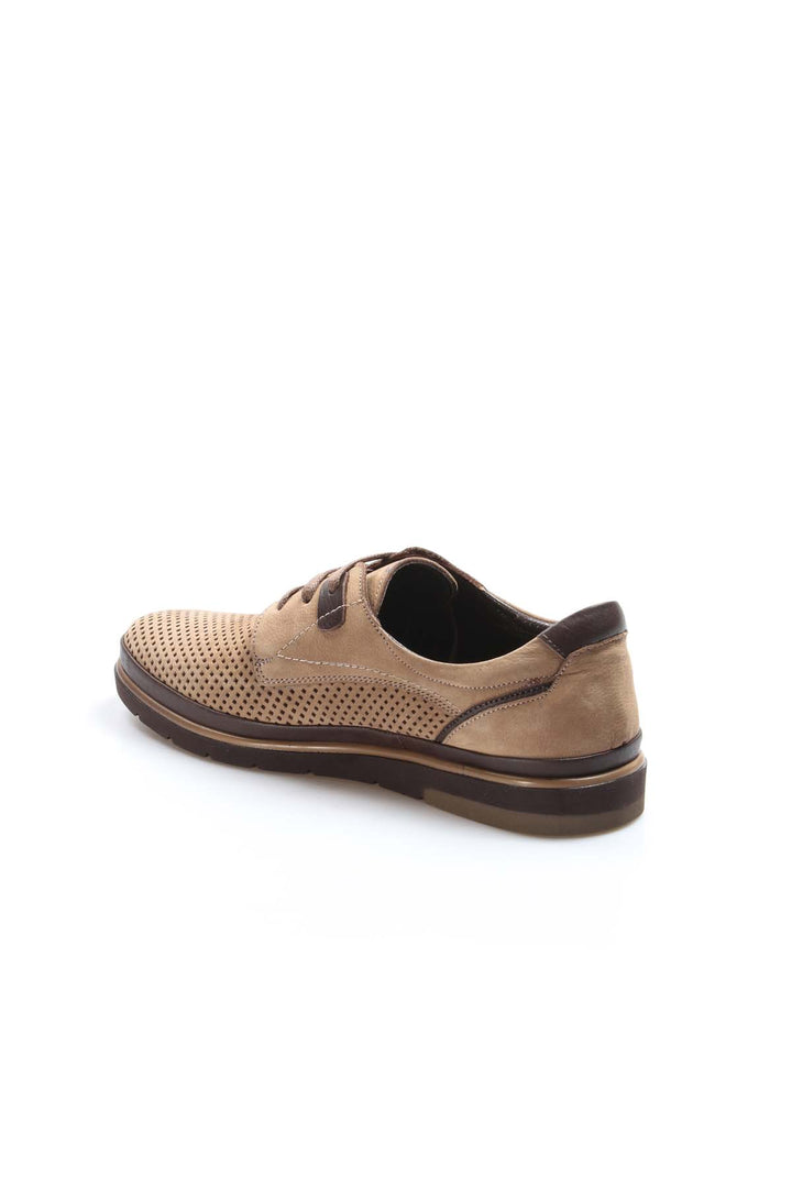 FST Genuine Leather Men's Casual Shoes 711MA140-2291 Beige Nubuck Brown - Santiago Tianguistenco