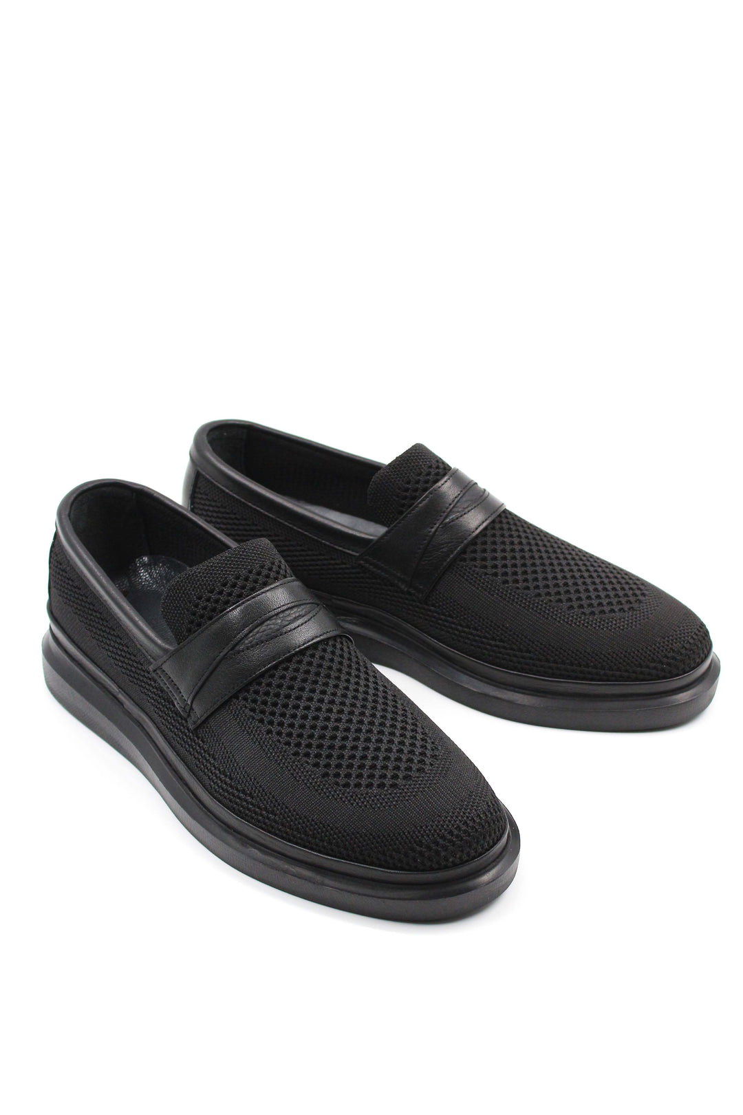 FST Genuine Leather Men's Casual Shoes 722MA454 Black - Ecatepec