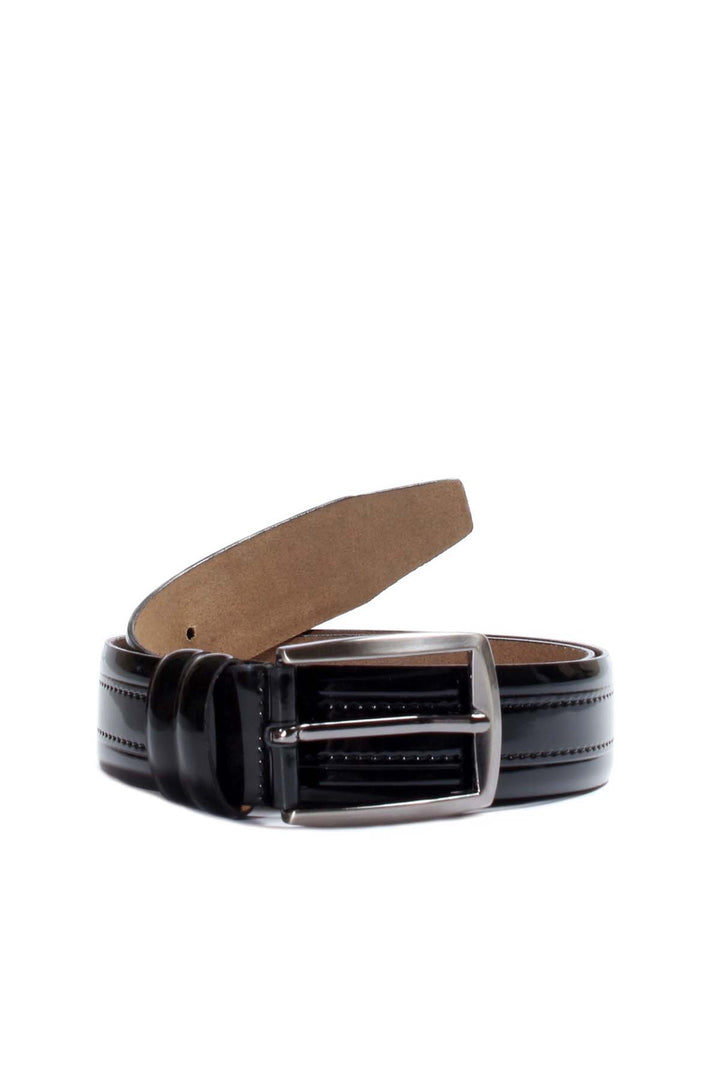 FST Genuine Leather Men's Belt Accessory 779KA26 Black Patent - Santiago Juxtlahuaca