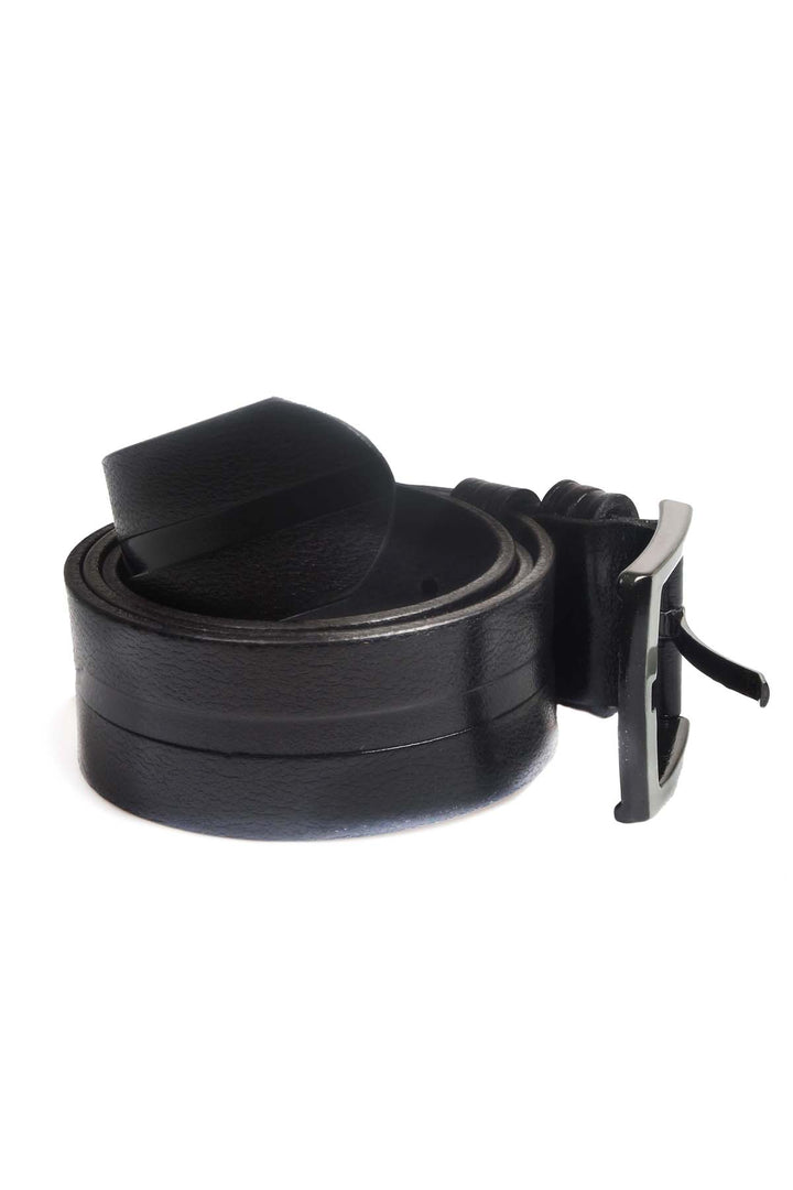 FST Genuine Leather Men's Belt Accessory 779KAD045-07 Black - Toulon