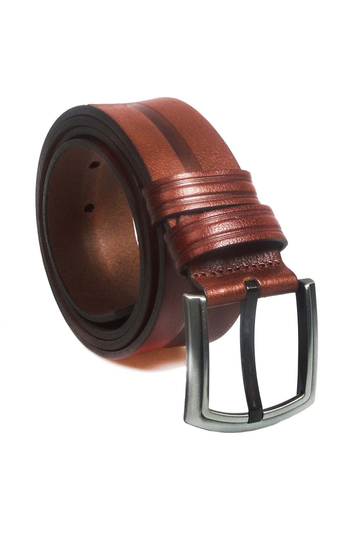 FST Genuine Leather Men's Belt Accessory 779KAD045-07 Brown - Meyzieu