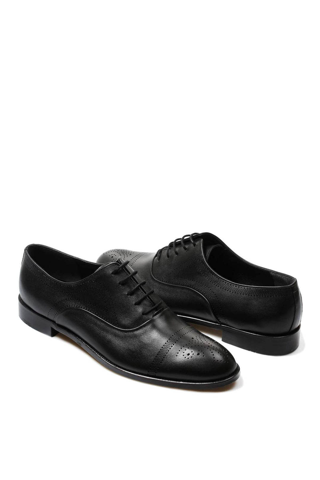 FST Genuine Leather Men's Classic Shoes 867MBA077 Black - Elizabeth