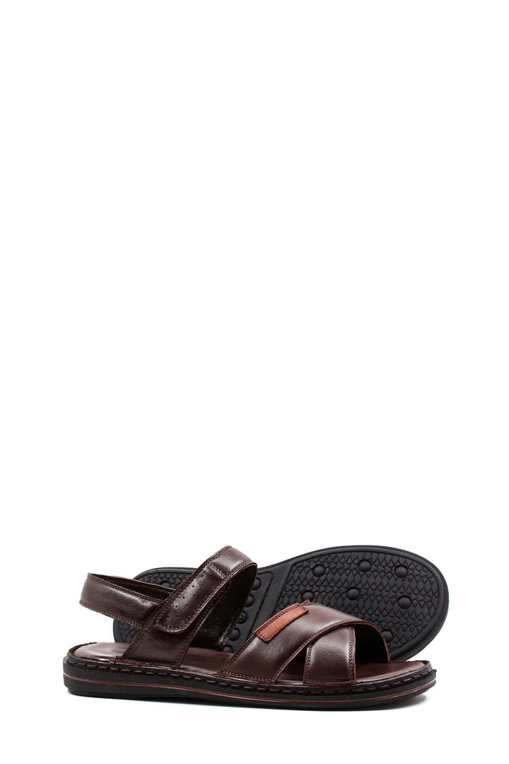 FST Genuine Leather Men's Classic Sandal 128MA216 Brown - Chiclana de la Frontera