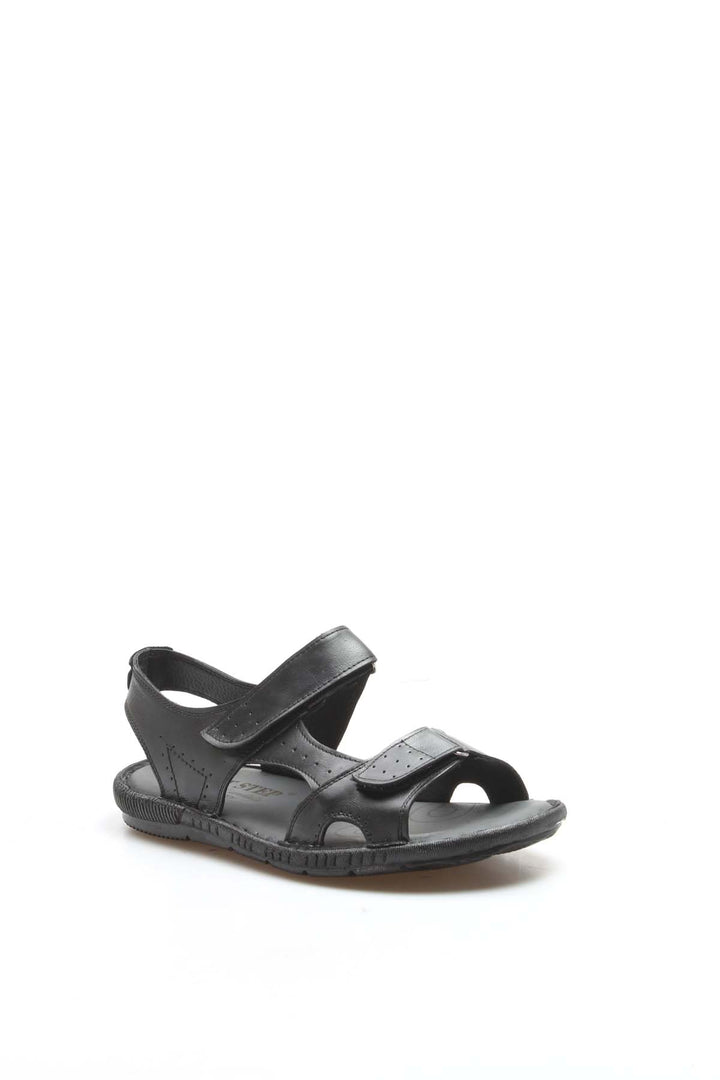 FST Genuine Leather Men's Classic Sandal 819MA088 Black - Newnan