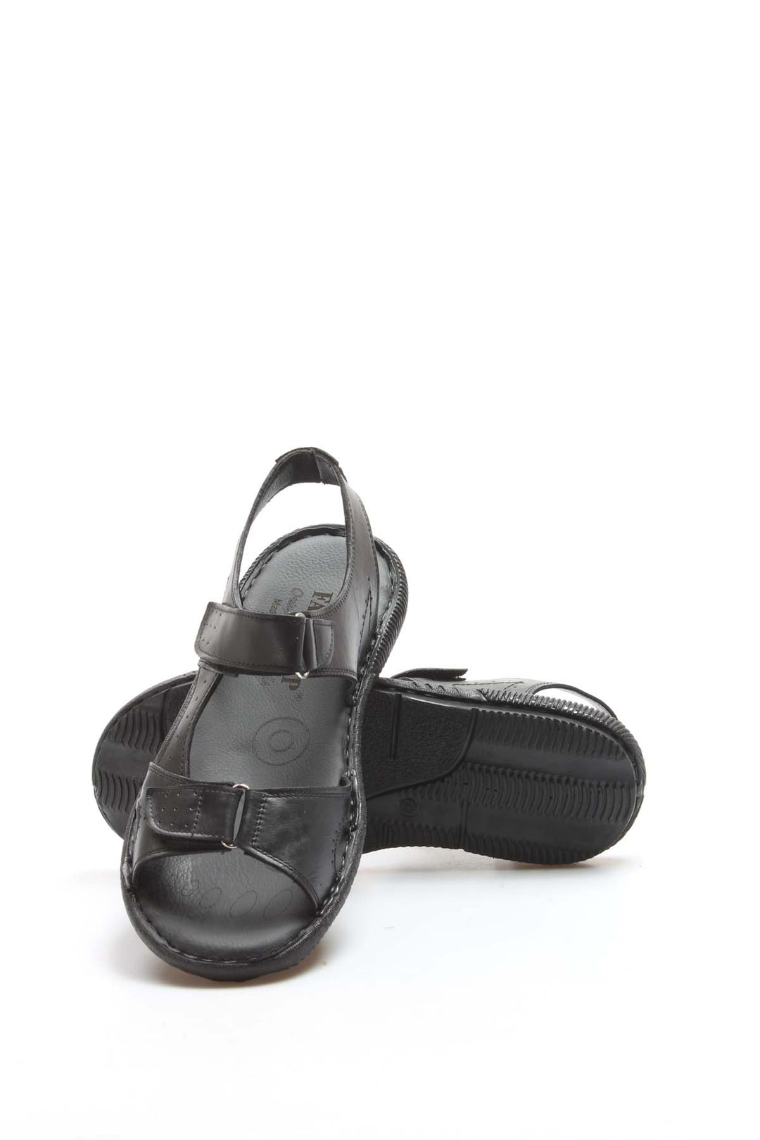 FST Genuine Leather Men's Classic Sandal 819MA088 Black - Newnan