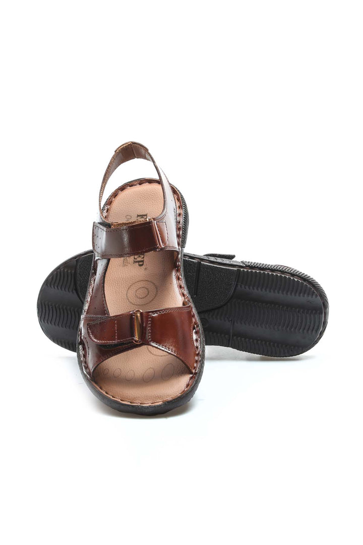 FST Genuine Leather Men's Classic Sandal 819MA088 Brown - Reutlingen