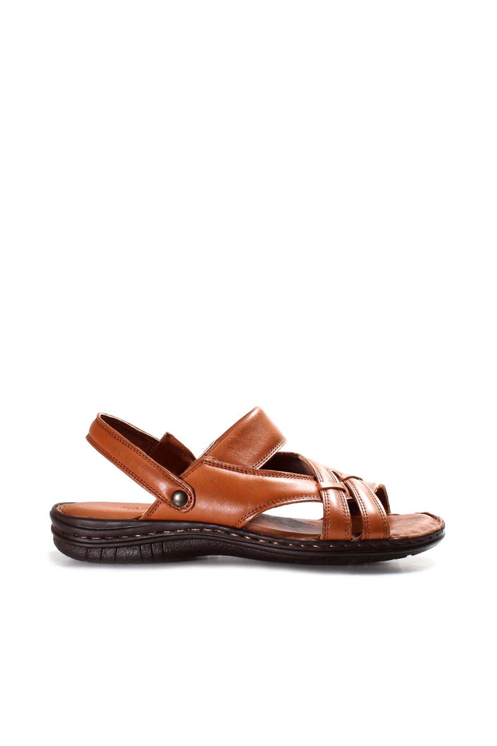 FST Genuine Leather Men's Classic Sandal 952MA710 Brown - Famalicão