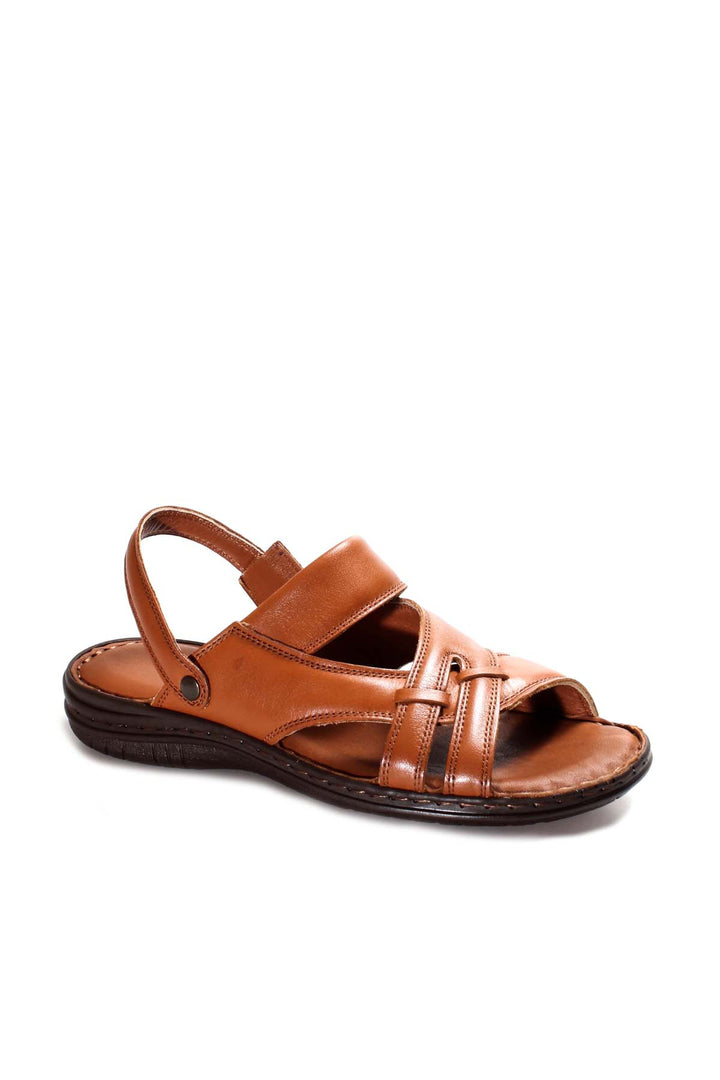 FST Genuine Leather Men's Classic Sandal 952MA710 Brown - Famalicão