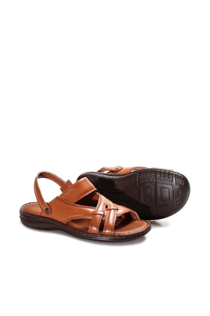 FST Genuine Leather Men's Classic Sandal 952MA710 Brown - Famalicão