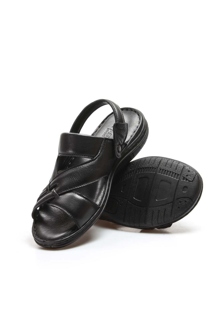 FST Genuine Leather Men's Classic Sandal 952MA710 Black - Chippenham