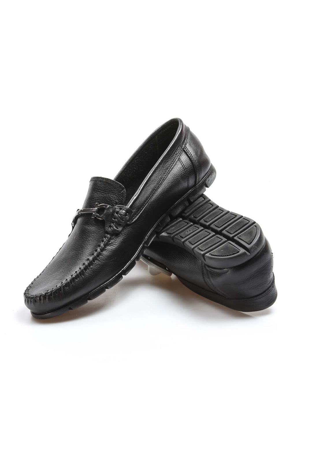 FST Genuine Leather Men's Loafer Shoes 783MA06 Black - Kailua