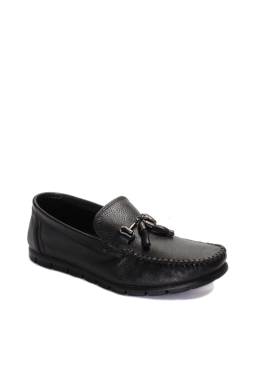 FST Genuine Leather Men's Loafer Shoes 783MA61 Black - Villach