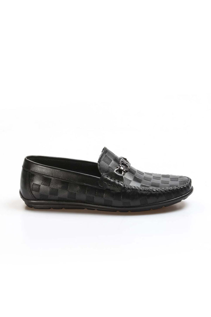 FST Genuine Leather Men's Loafer Shoes 819MA109 Black - Heidenheim