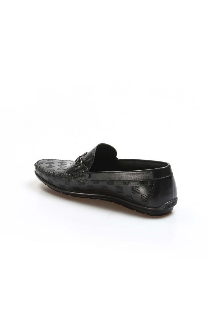 FST Genuine Leather Men's Loafer Shoes 819MA109 Black - Heidenheim