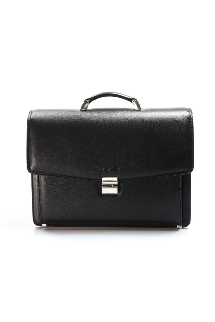 FST Genuine Leather Men's Portfolio Bag 779CA4211 Black - Hyères