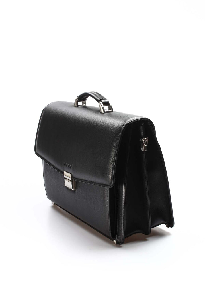 FST Genuine Leather Men's Portfolio Bag 779CA4211 Black - Hyères