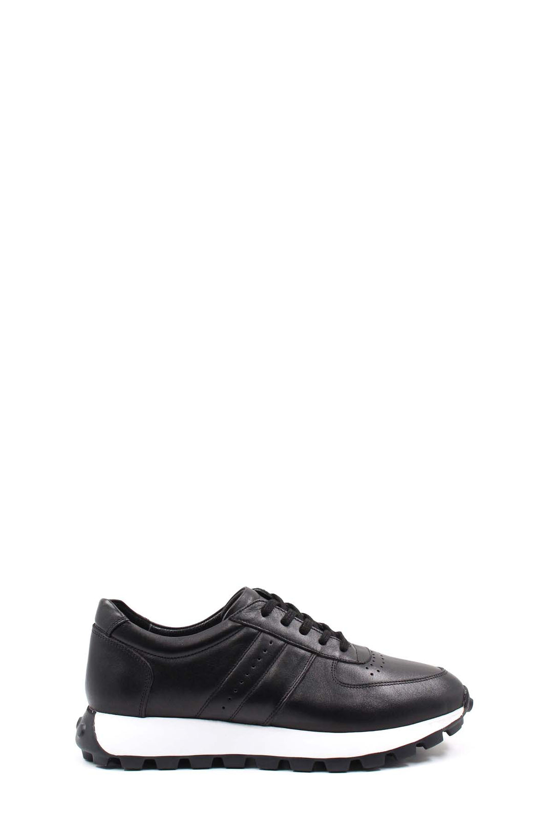 FST Genuine Leather Men's Sneakers 154MA707 Black - Barnsley