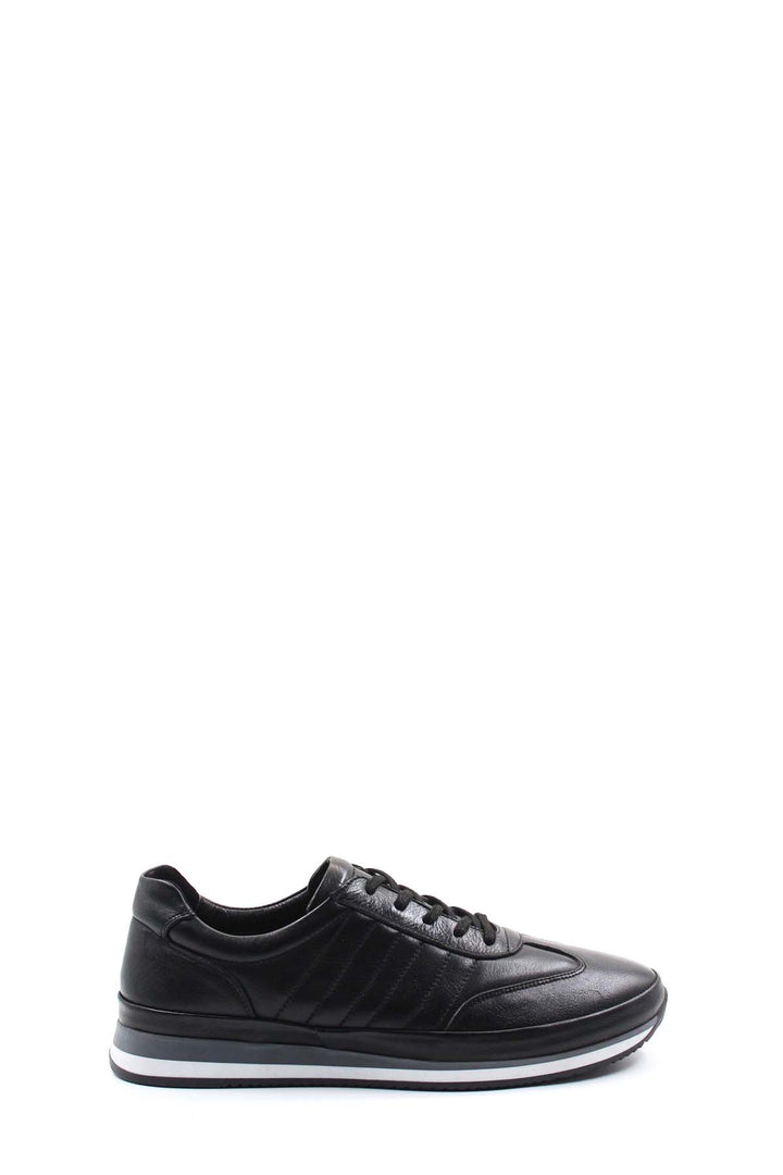 FST Genuine Leather Men's Sneakers 154MA709DK Black - Hoogeveen