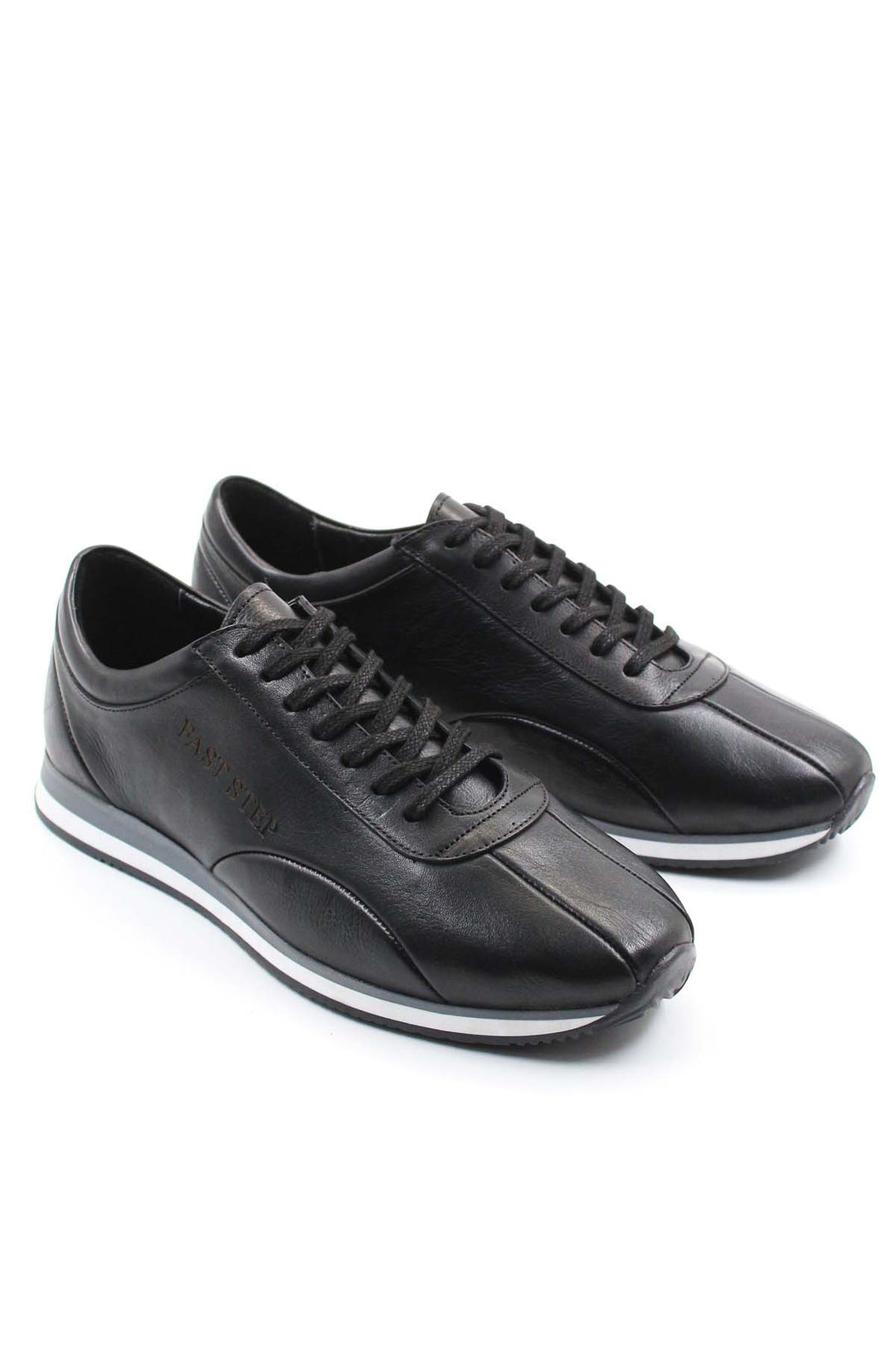 FST Genuine Leather Men's Sneakers 154MABNT Black - Montemorelos