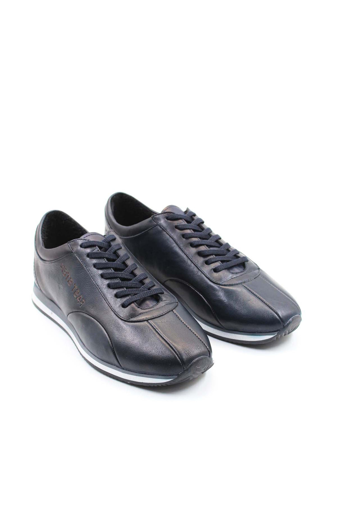 FST Genuine Leather Men's Sneakers 154MABNT Navy Blue - Coesfeld