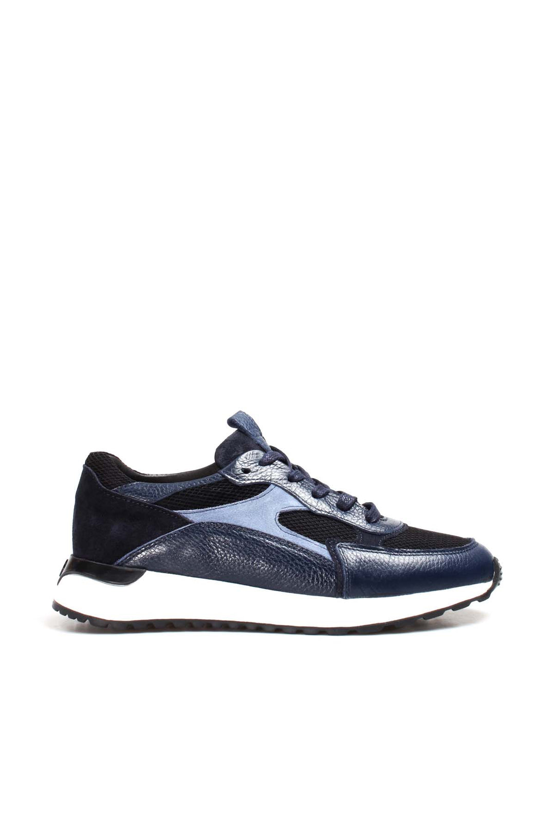 FST Genuine Leather Men's Sneakers 582MA523 Navy Blue - Welling