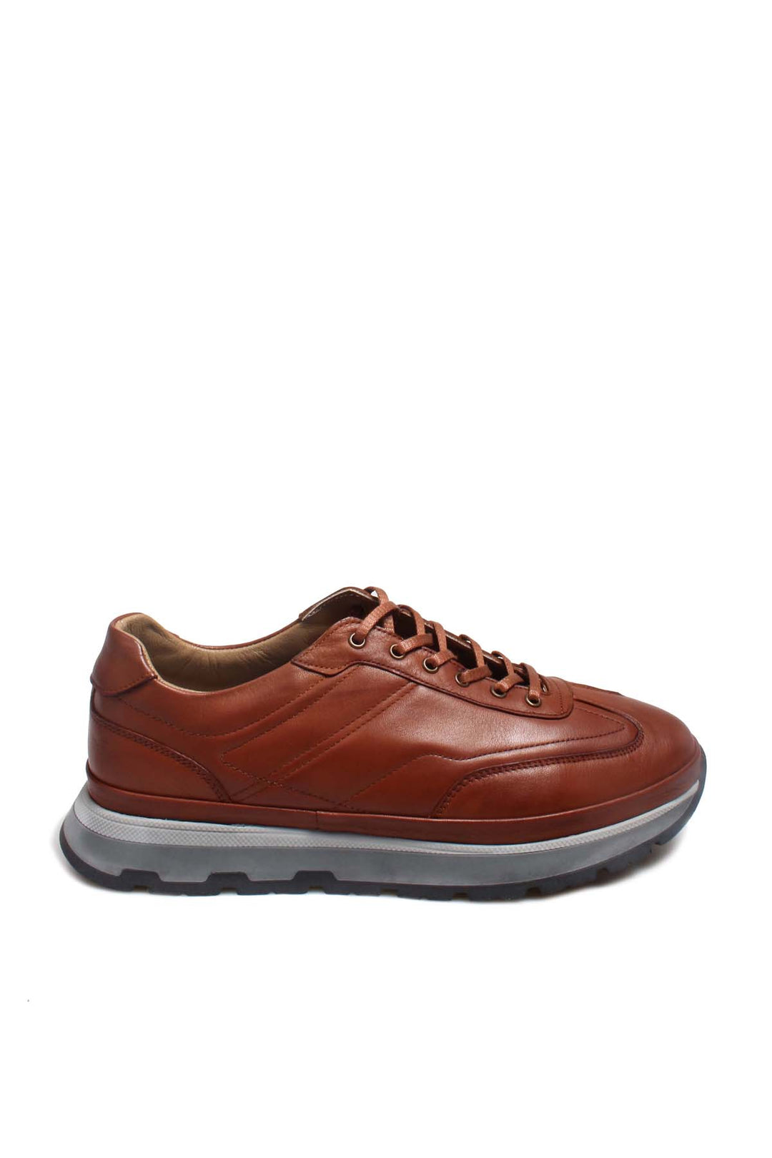 FST Genuine Leather Men's Sneakers 722MA648 Brown - El Paso