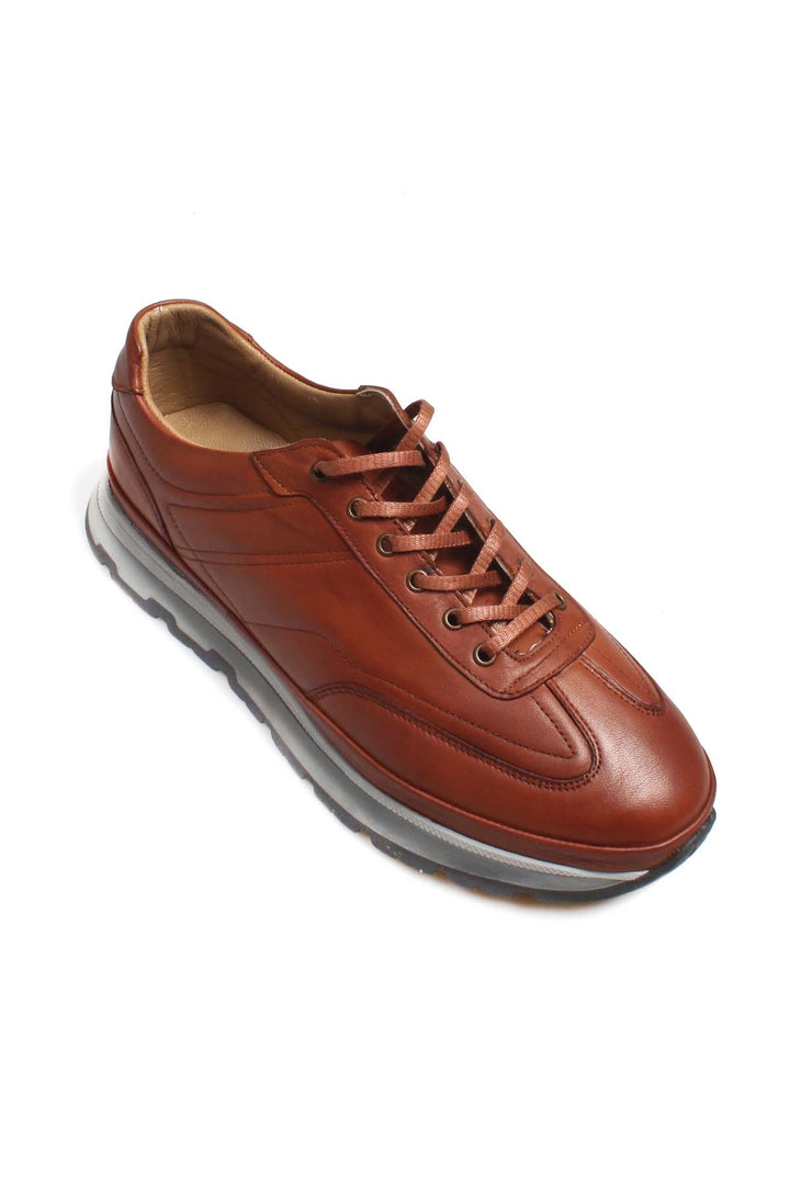 FST Genuine Leather Men's Sneakers 722MA648 Brown - El Paso