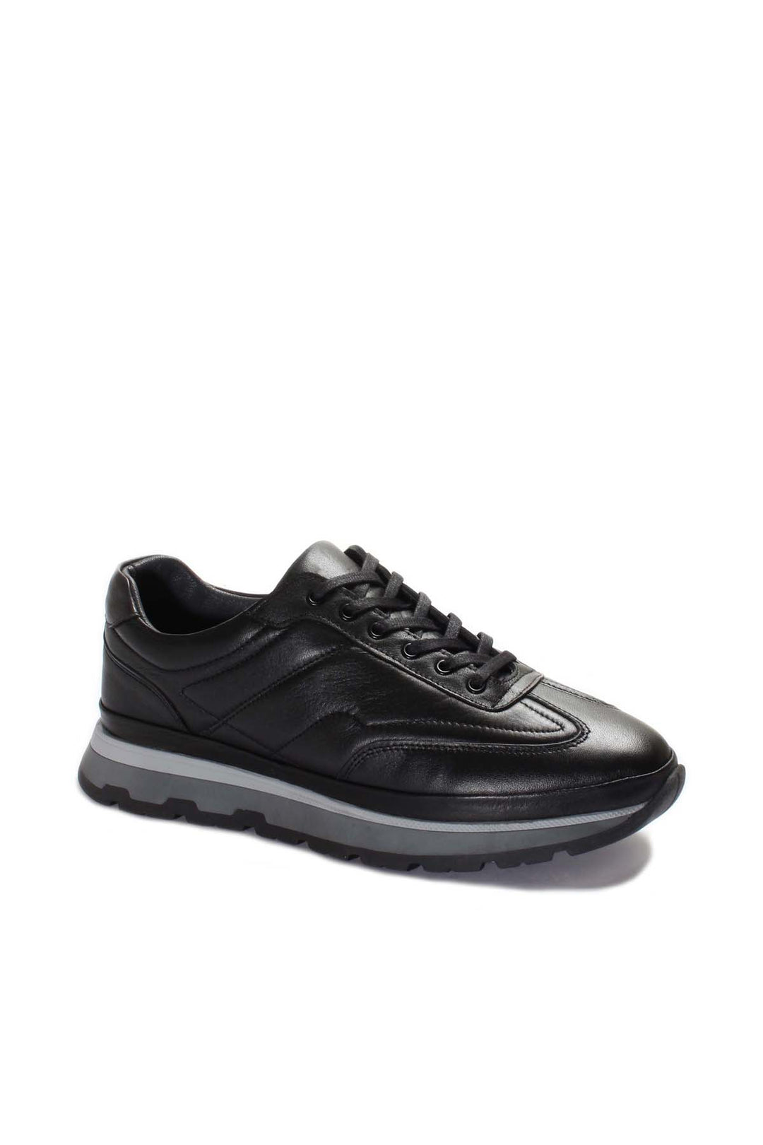 FST Genuine Leather Men's Sneakers 722MA648 Black - Tallahassee