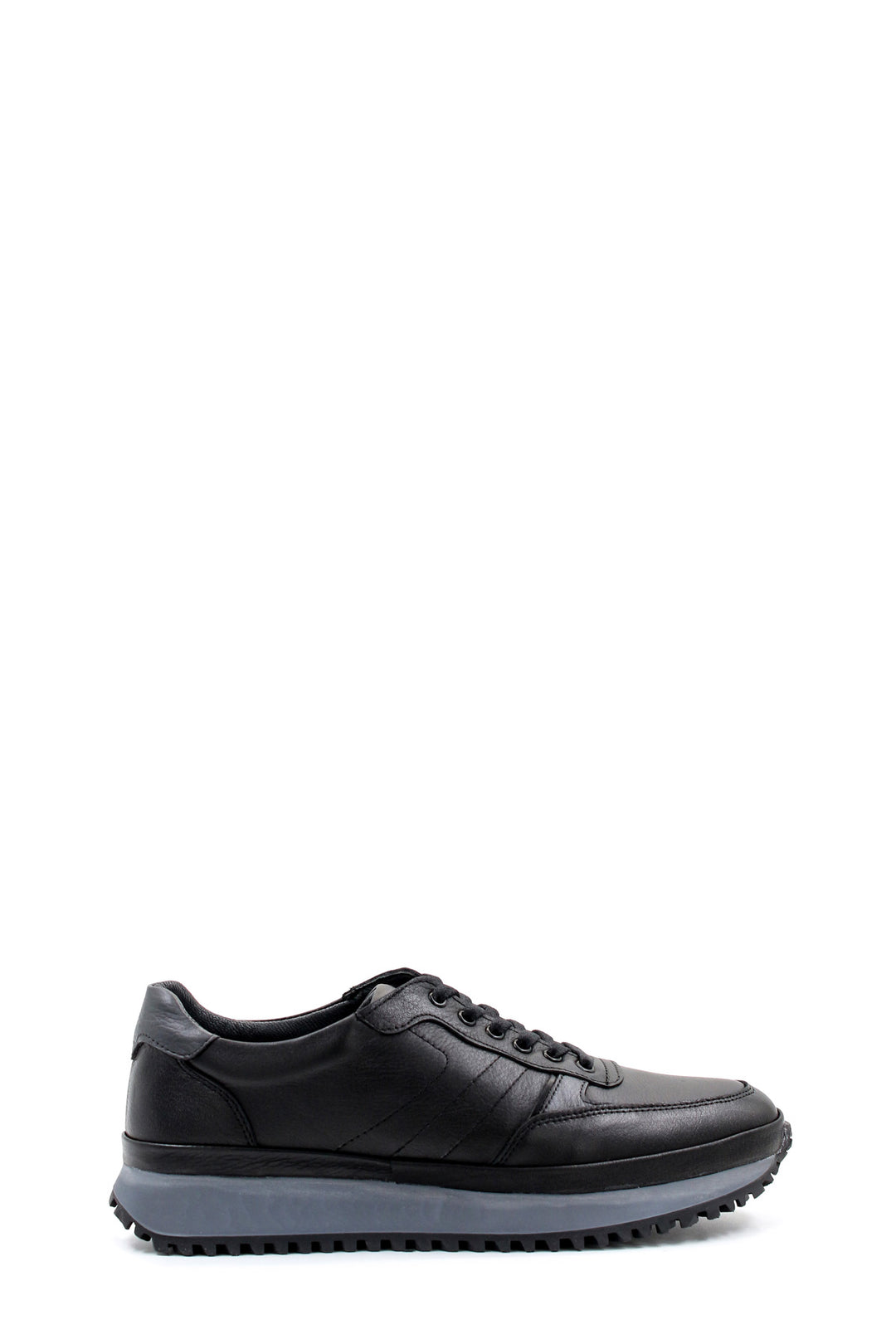 FST Genuine Leather Men's Sneakers 722MA872 Black - Baldwin Park