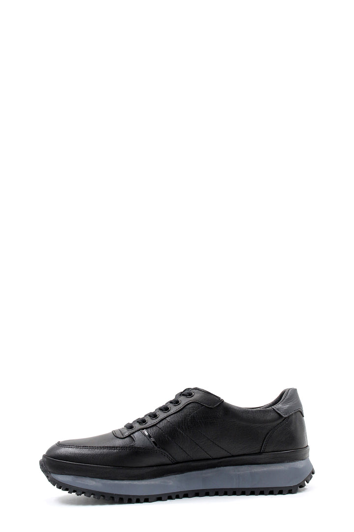 FST Genuine Leather Men's Sneakers 722MA872 Black - Baldwin Park