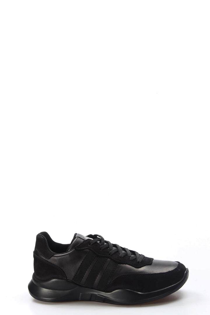 FST Genuine Leather Men's Sneakers 723MA101 Black Nubuck - Guiseley