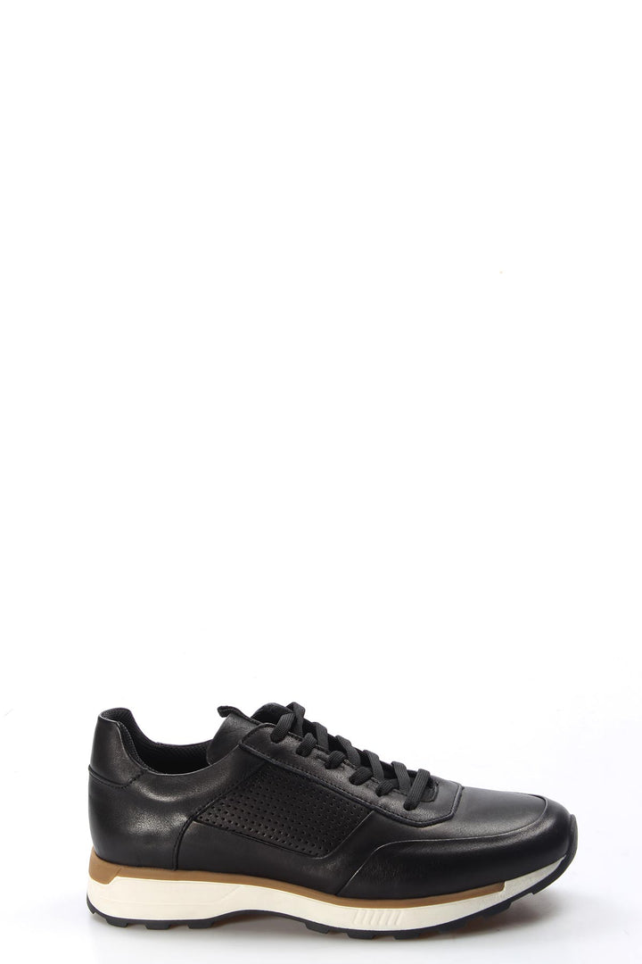 FST Genuine Leather Men's Sneakers 723MA120 Black - Mira