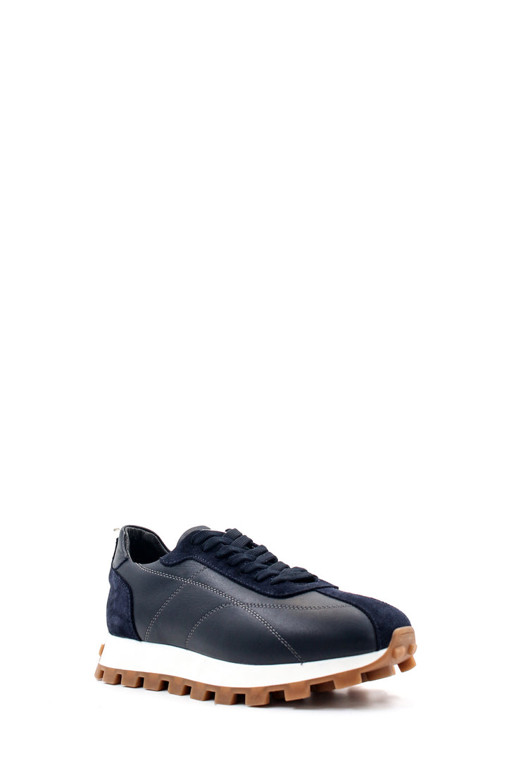 FST Genuine Leather Men's Sneakers 723MA3548 Navy Blue - Tilburg