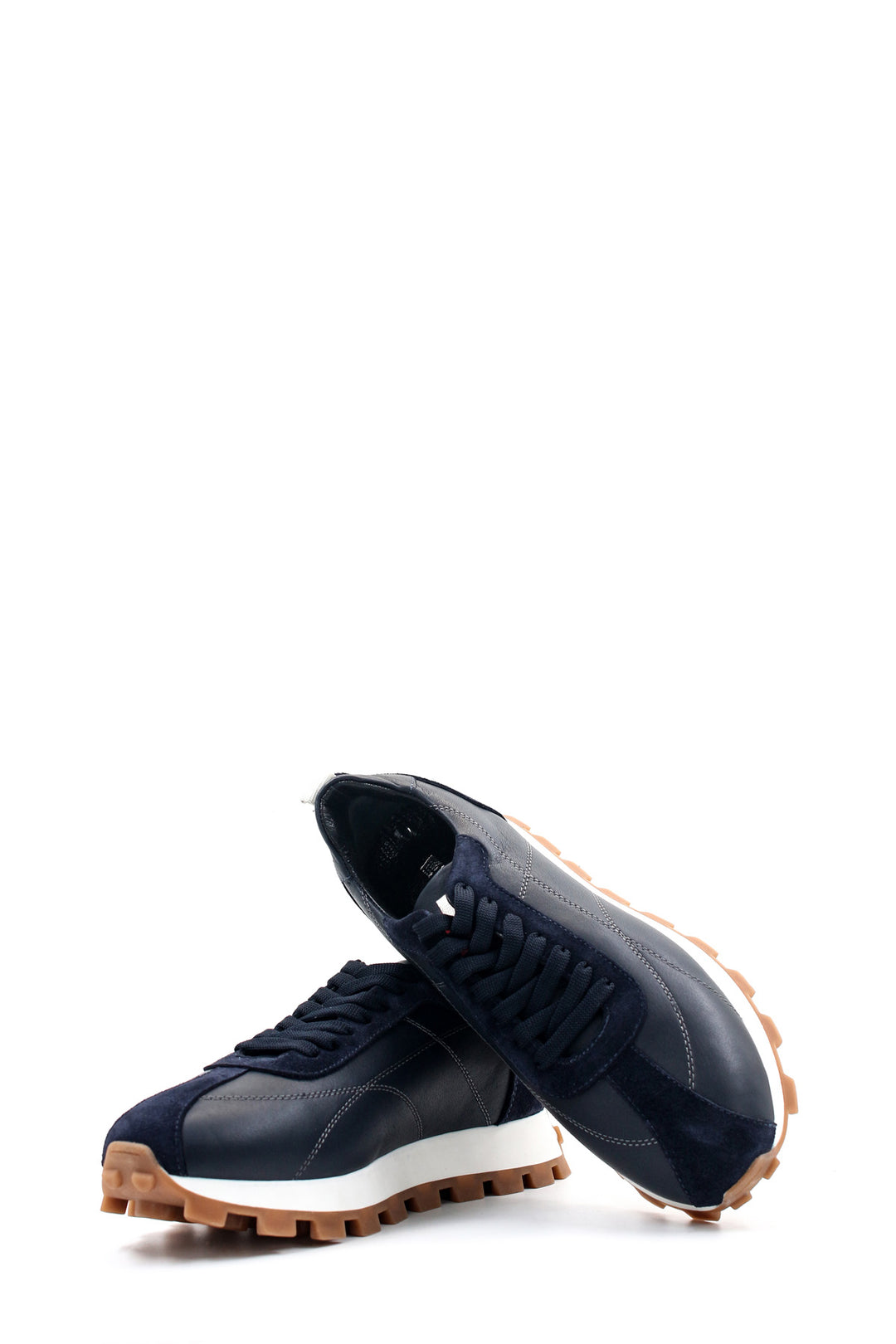 FST Genuine Leather Men's Sneakers 723MA3548 Navy Blue - Tilburg